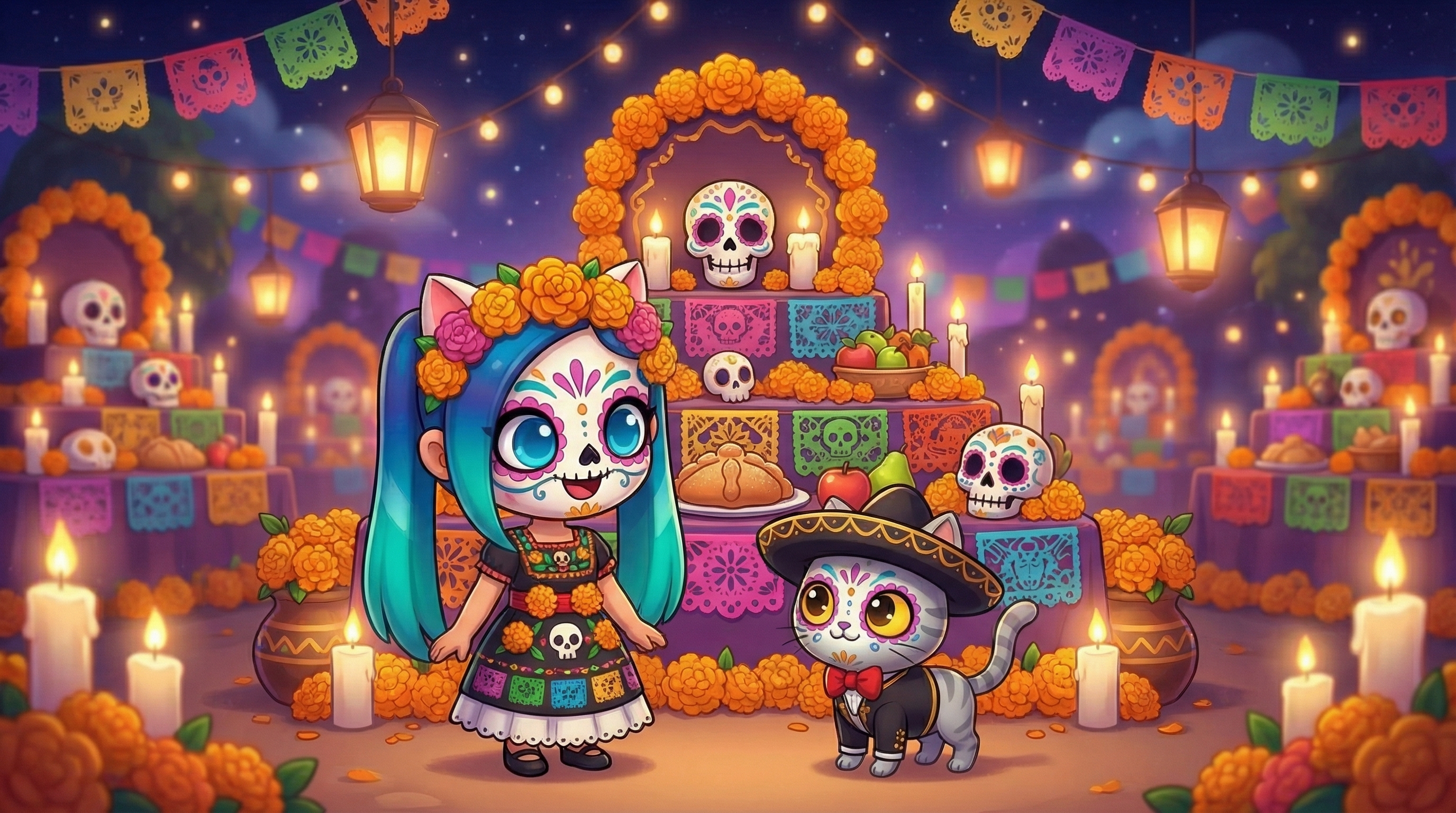Fondo Día de Muertos